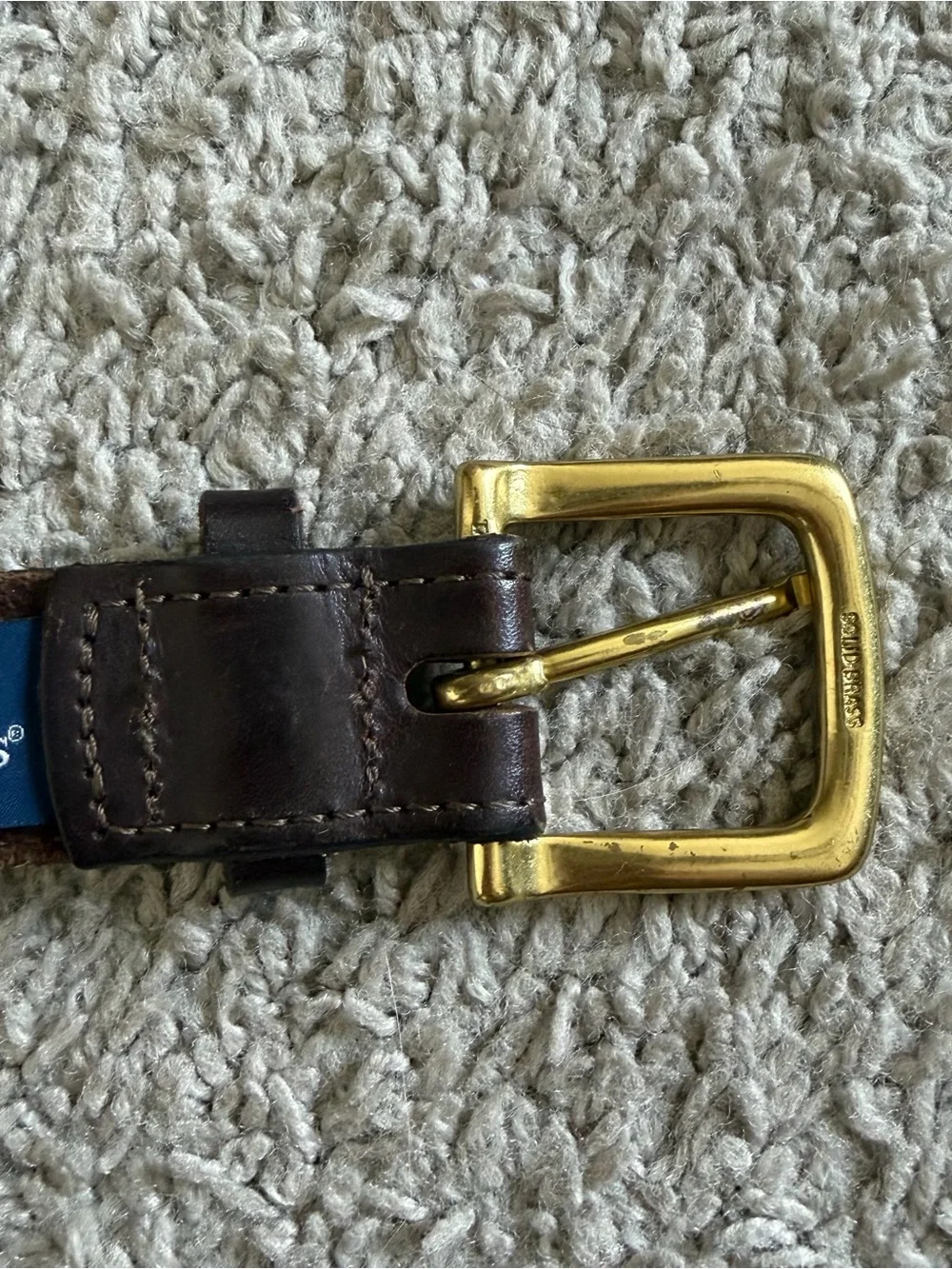 Vineyard Vines USA Flag Whales Gold Buckle Belt